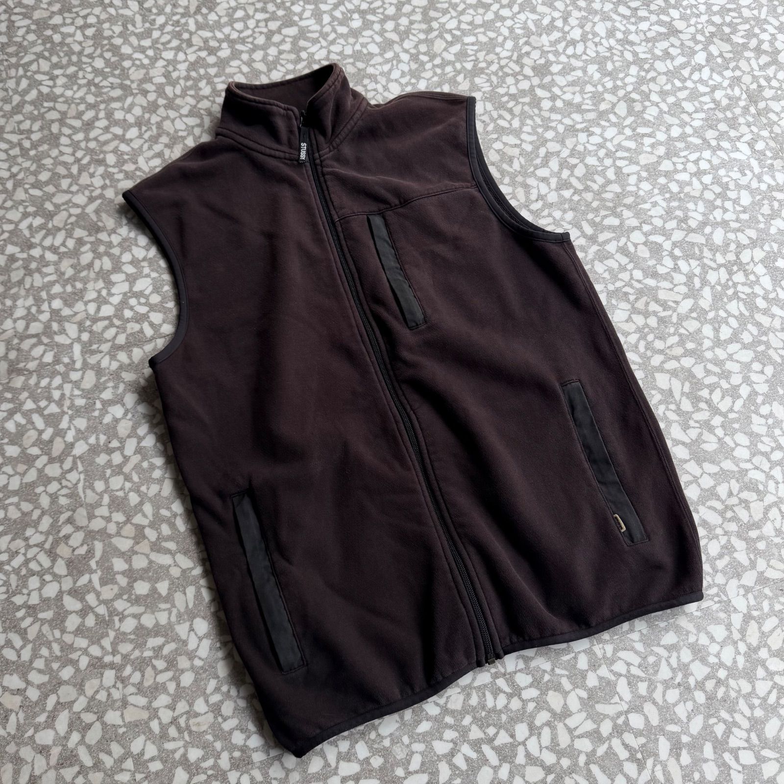 Stussy フリース ベスト ジャケット OUTDOOR STUSSY フリース ベスト L 紺