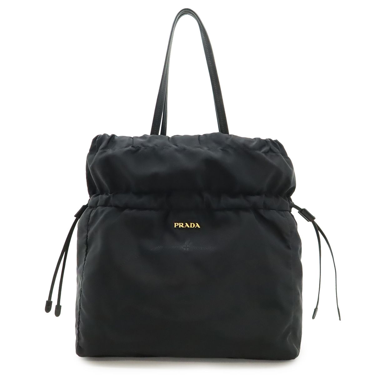 PRADA プラダ ロゴジャガード トートバッグ ショルダーバッグ 巾着型 
