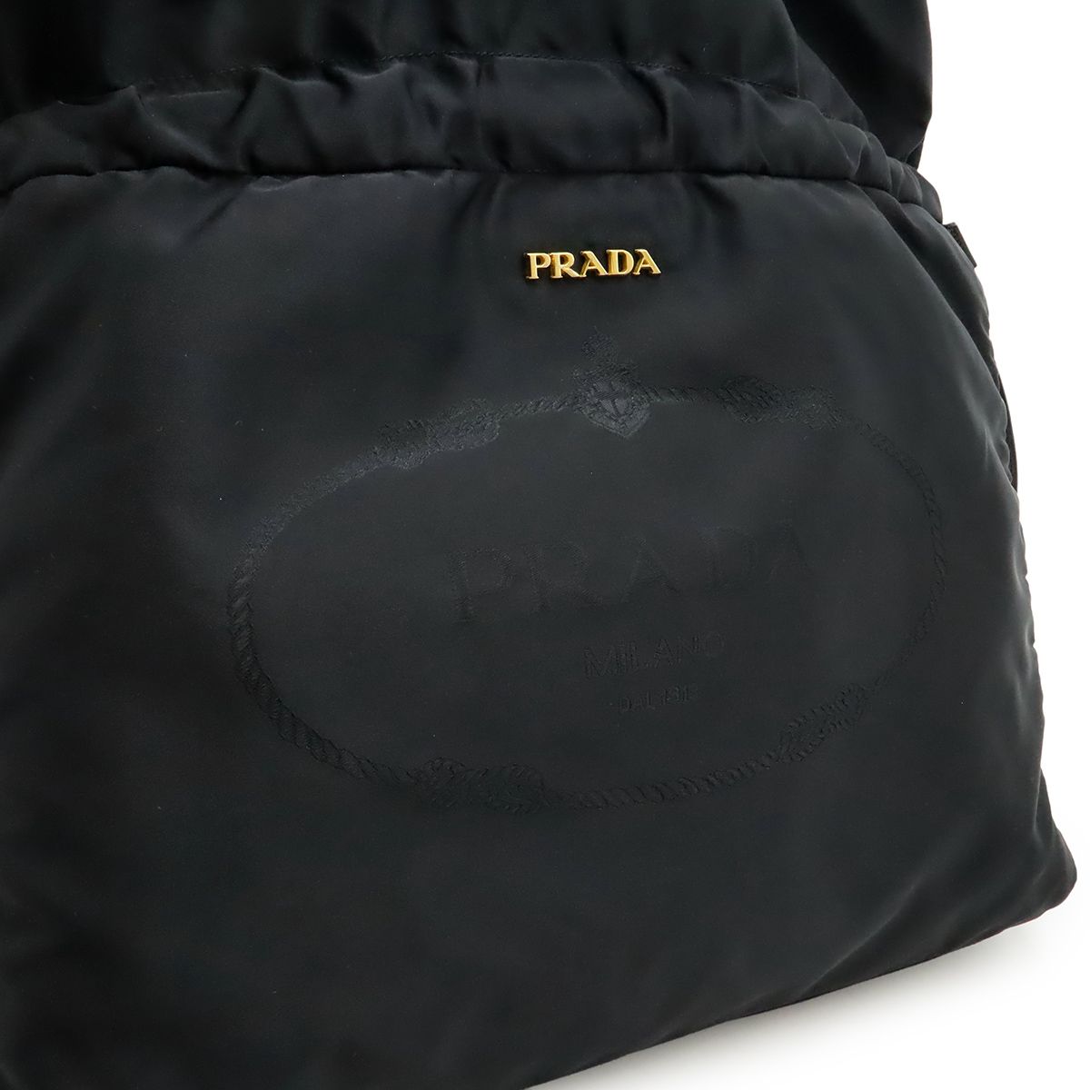 PRADA プラダ ロゴジャガード トートバッグ ショルダーバッグ 巾着型 