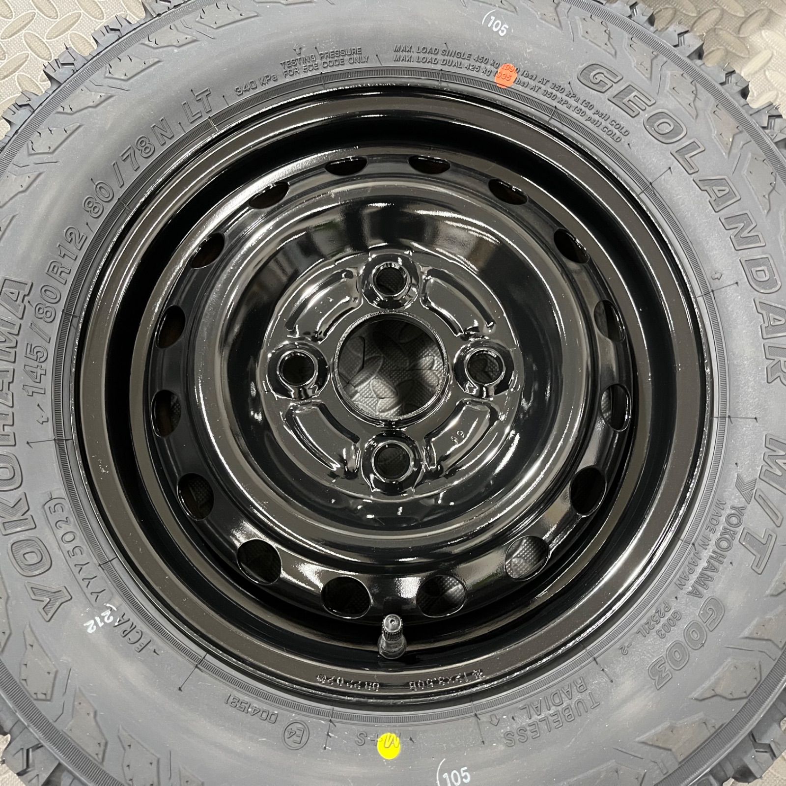 25年製 新品タイヤ 145/80R12 80/78N LT ヨコハマ ジオランダーM/T