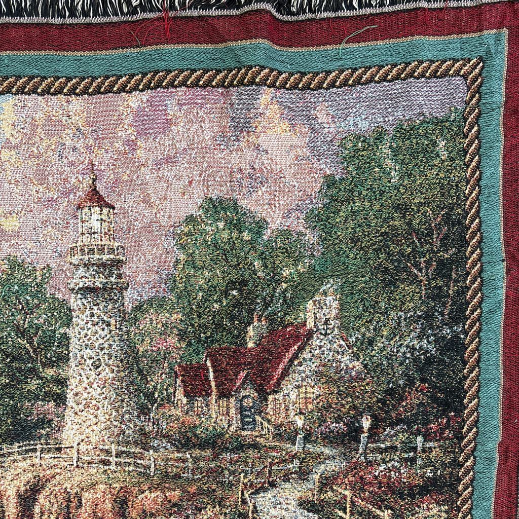 vintageラグ ブランケット マルチカバー タペストリー アート 絵画