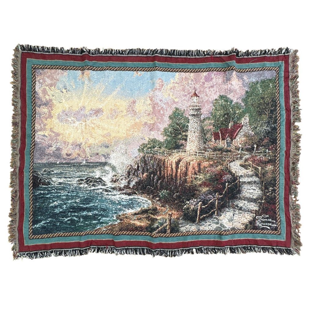 vintageラグ ブランケット マルチカバー タペストリー アート 絵画