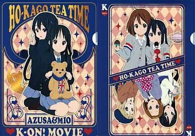 中古】クリアファイル 澪＆梓/HTT(青) A4クリアファイルセット2(2枚組