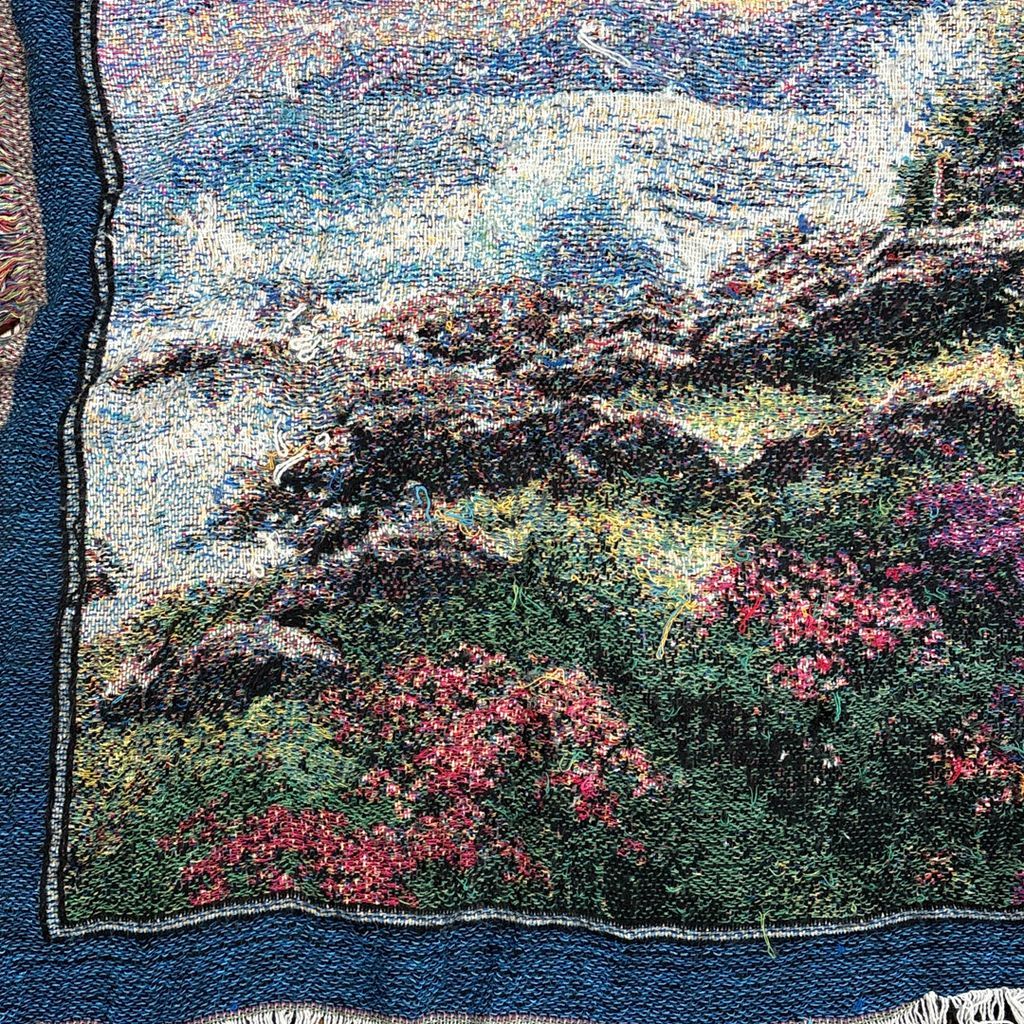 vintageラグ ブランケット マルチカバー タペストリー アート 絵画