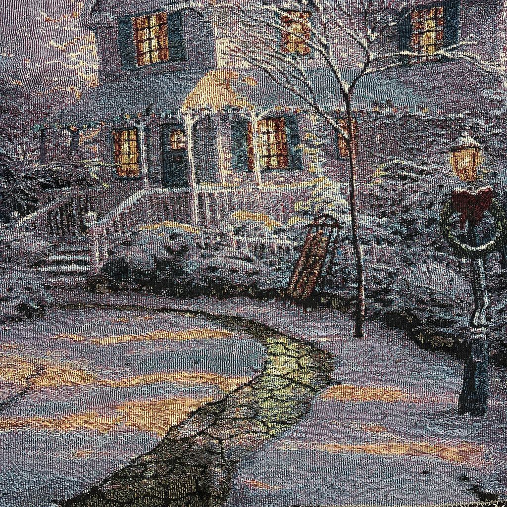 風景画　ラグ　タペストリー vintageラグ ブランケット マルチカバー タペストリー アート 絵画