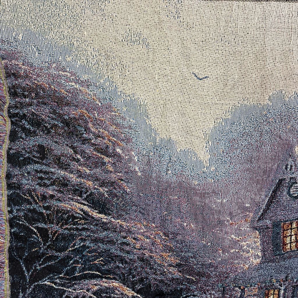 風景画　ラグ　タペストリー vintageラグ ブランケット マルチカバー タペストリー アート 絵画