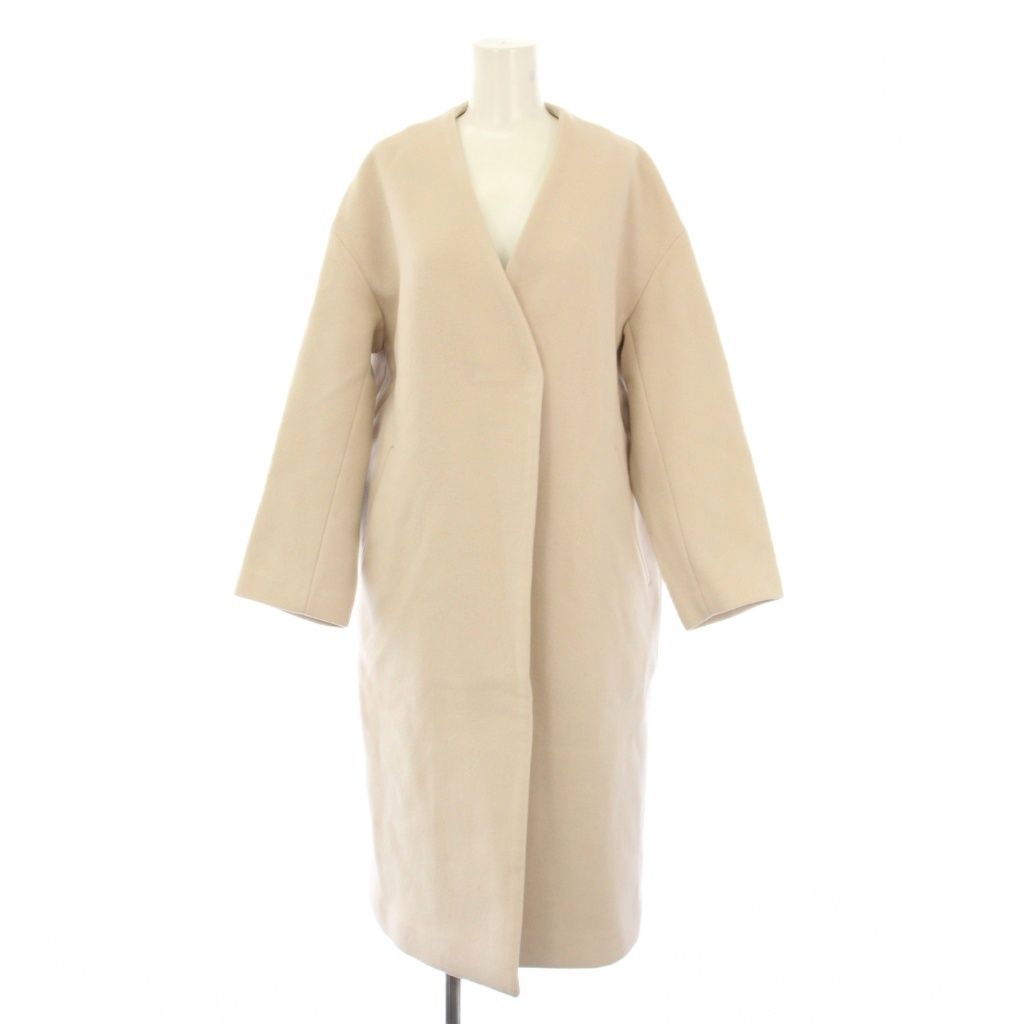 イエナ IENA MANTECO ノーカラーコート アウター ロング丈 Vネック