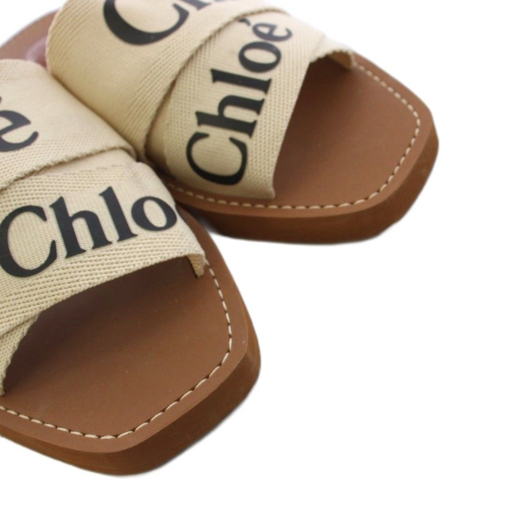クロエ CHLOE ロゴ フラットサンダル37 Chloe（クロエ） ロゴバンド