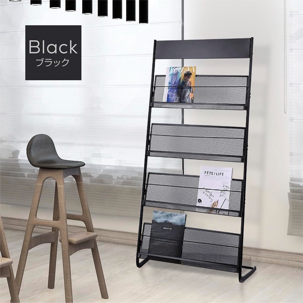 シルバー パンフレットラック パンフレットスタンド カタログスタンド 車輪タイプ マガジンスタンド マガジンラック