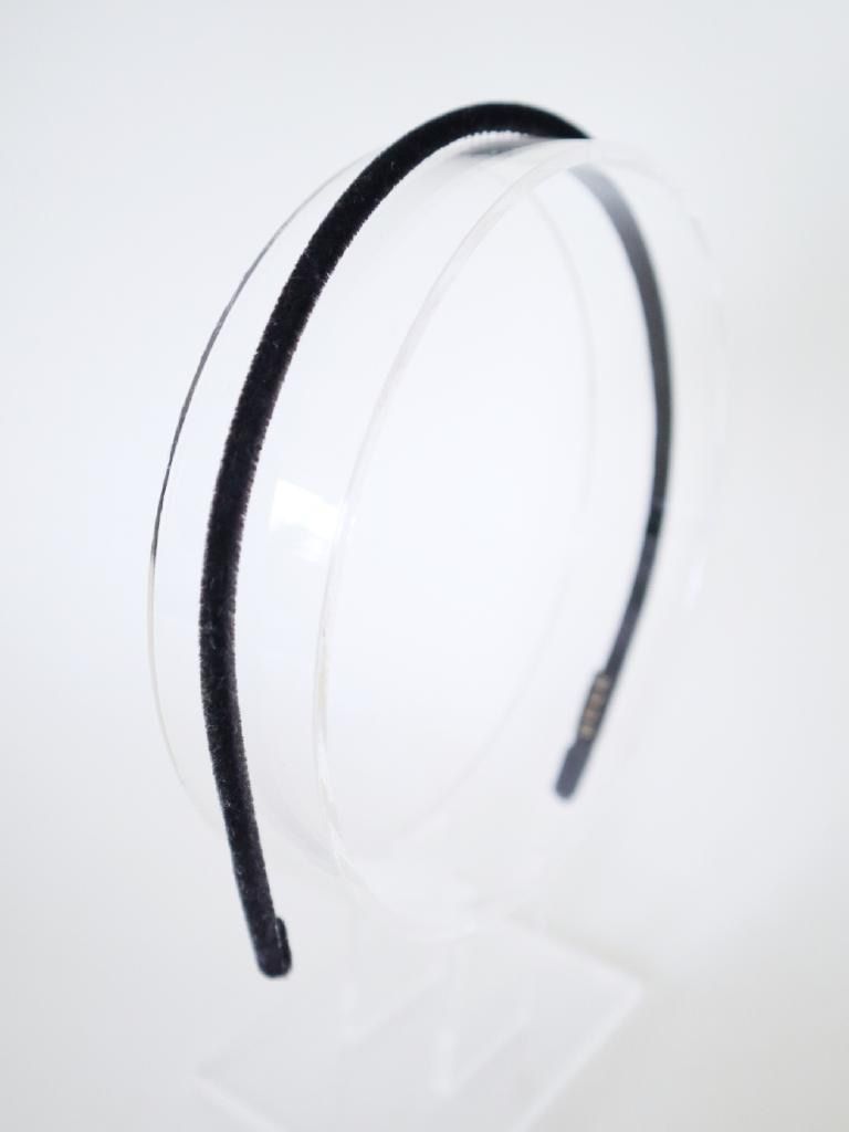 ☆acca アッカ カチューシャ ベルベット ベロア イタリア製 ブラック