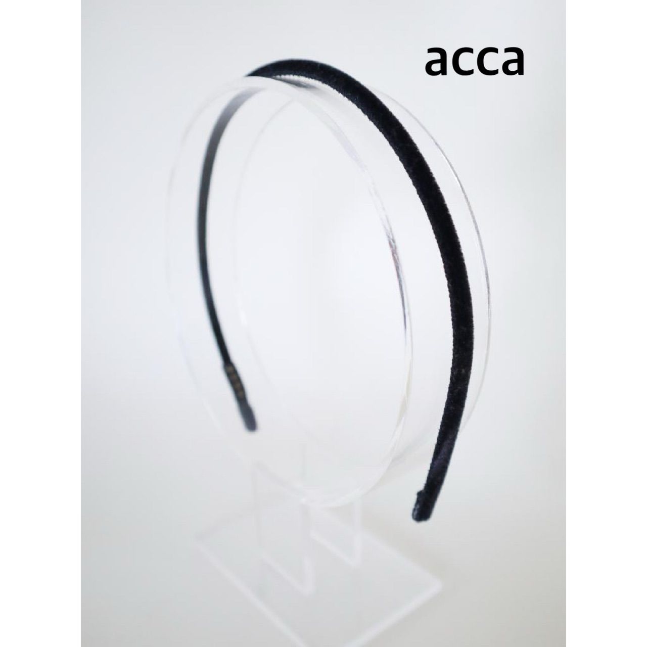 ☆acca アッカ カチューシャ ベルベット ベロア イタリア製 ブラック