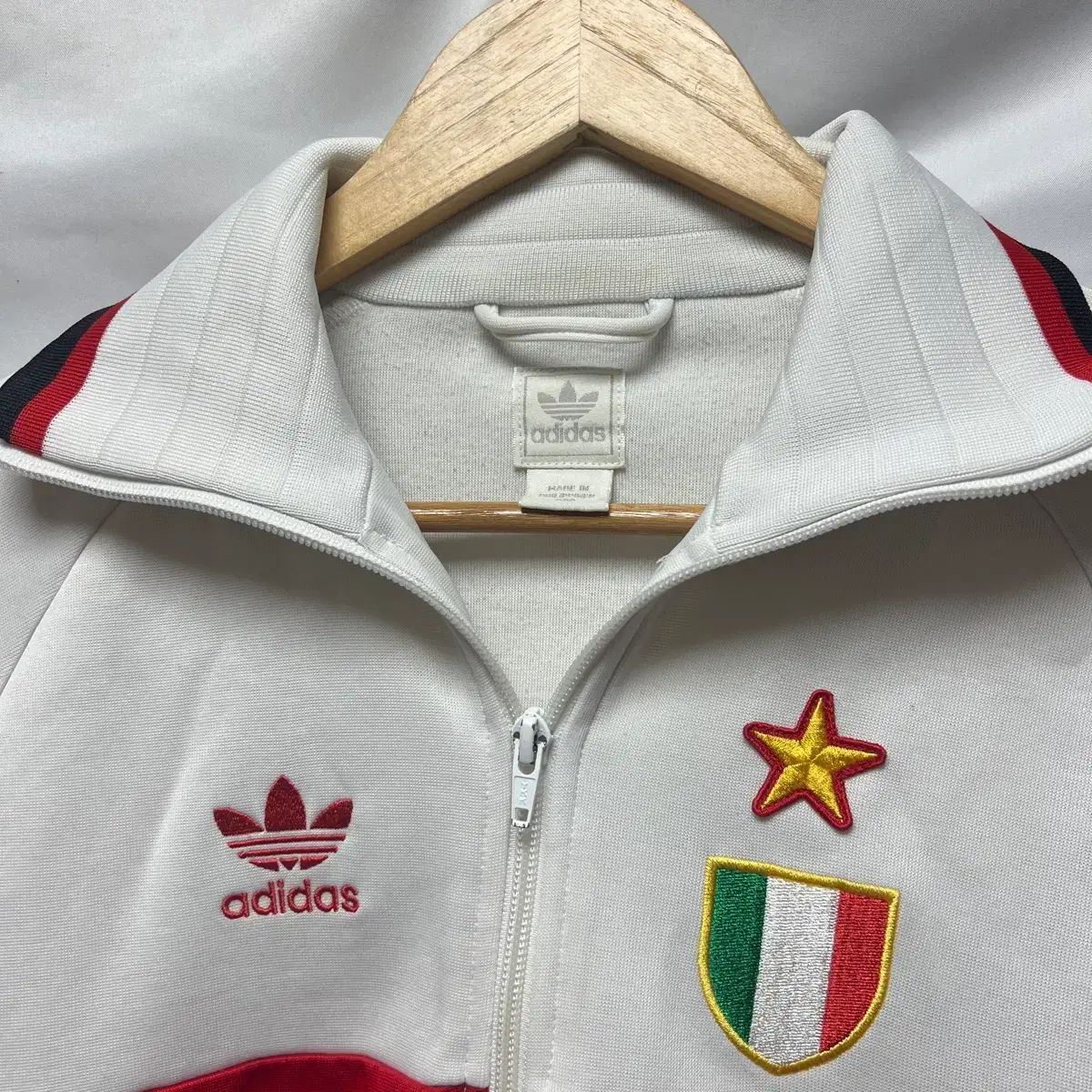 正規品/90 adidas ACミラン ヨーロッパ 00s 白/レッド トラック