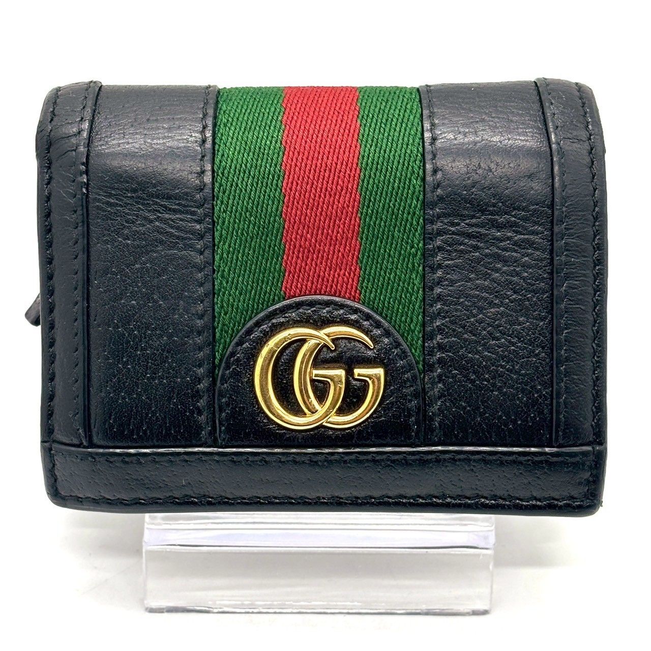 迷わず持てる一本】 GUCCI 二つ折り財布 オフィディア シェリーライン