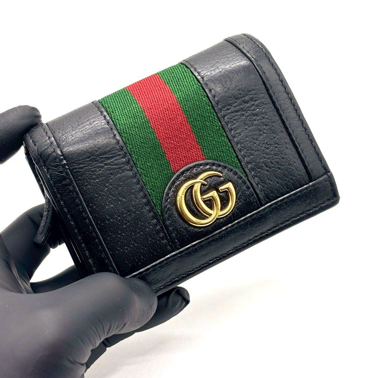 迷わず持てる一本】 GUCCI 二つ折り財布 オフィディア シェリーライン