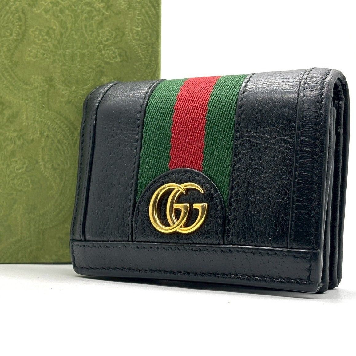 迷わず持てる一本】 GUCCI 二つ折り財布 オフィディア シェリーライン