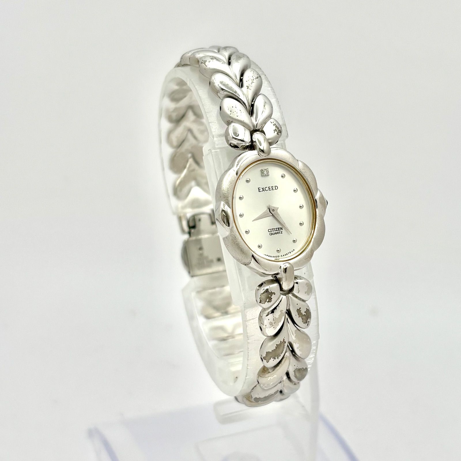 新品電池】CITIZEN シチズン EXCEED エクシード 1Pダイヤ シルバー