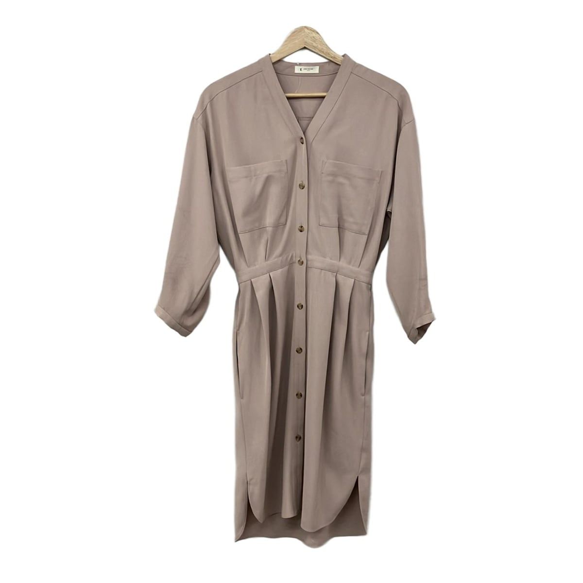 エポカ ベージュ 長袖 ワンピース 40 EPOCA THE SHOP(エポカザショップ) ワンピース サイズ40 M レディース