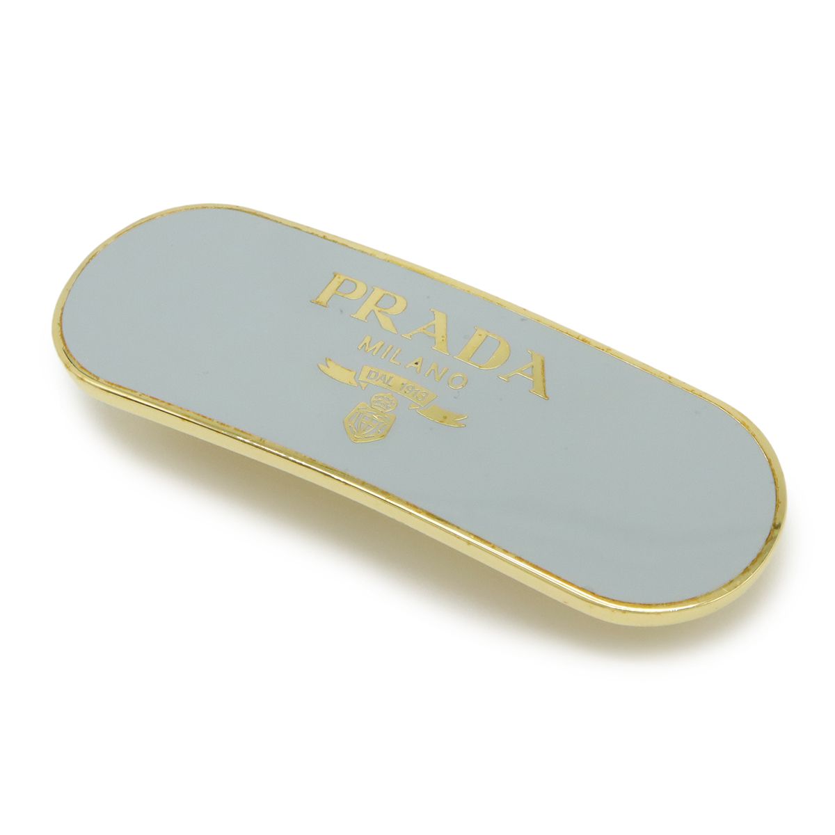 PRADA プラダ ロゴ バレッタ ヘアクリップ ヘアアクセサリー 髪留め 