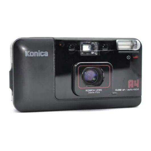 動作OK】Konica Big mini A4 ブラック コンパクトフィルムカメラ