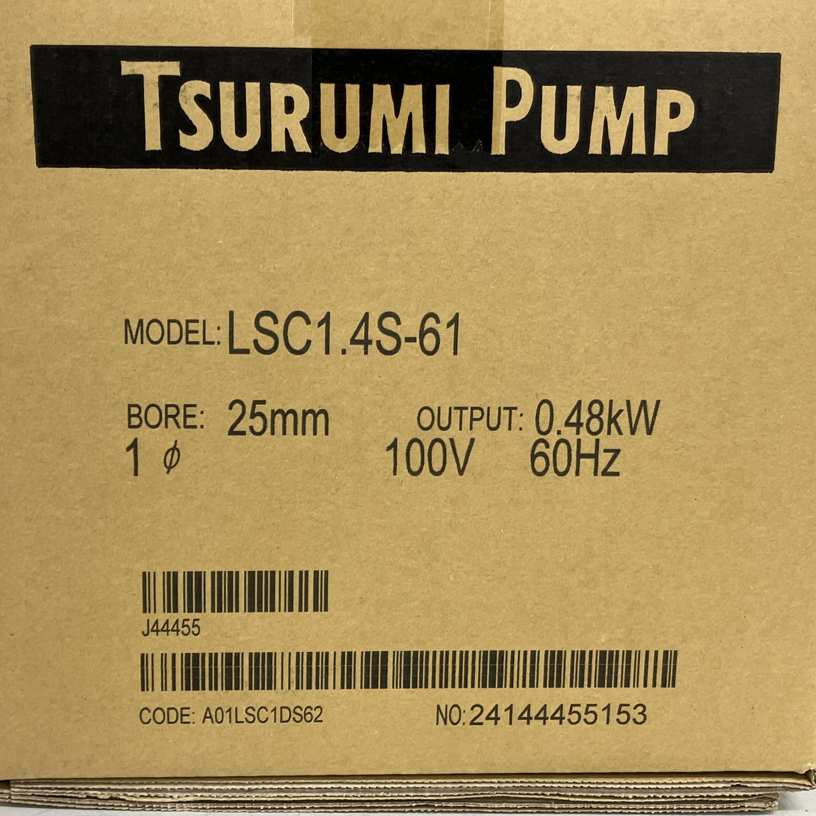 ツルミポンプ LSC 1 4 S 61 ポンプ ♥