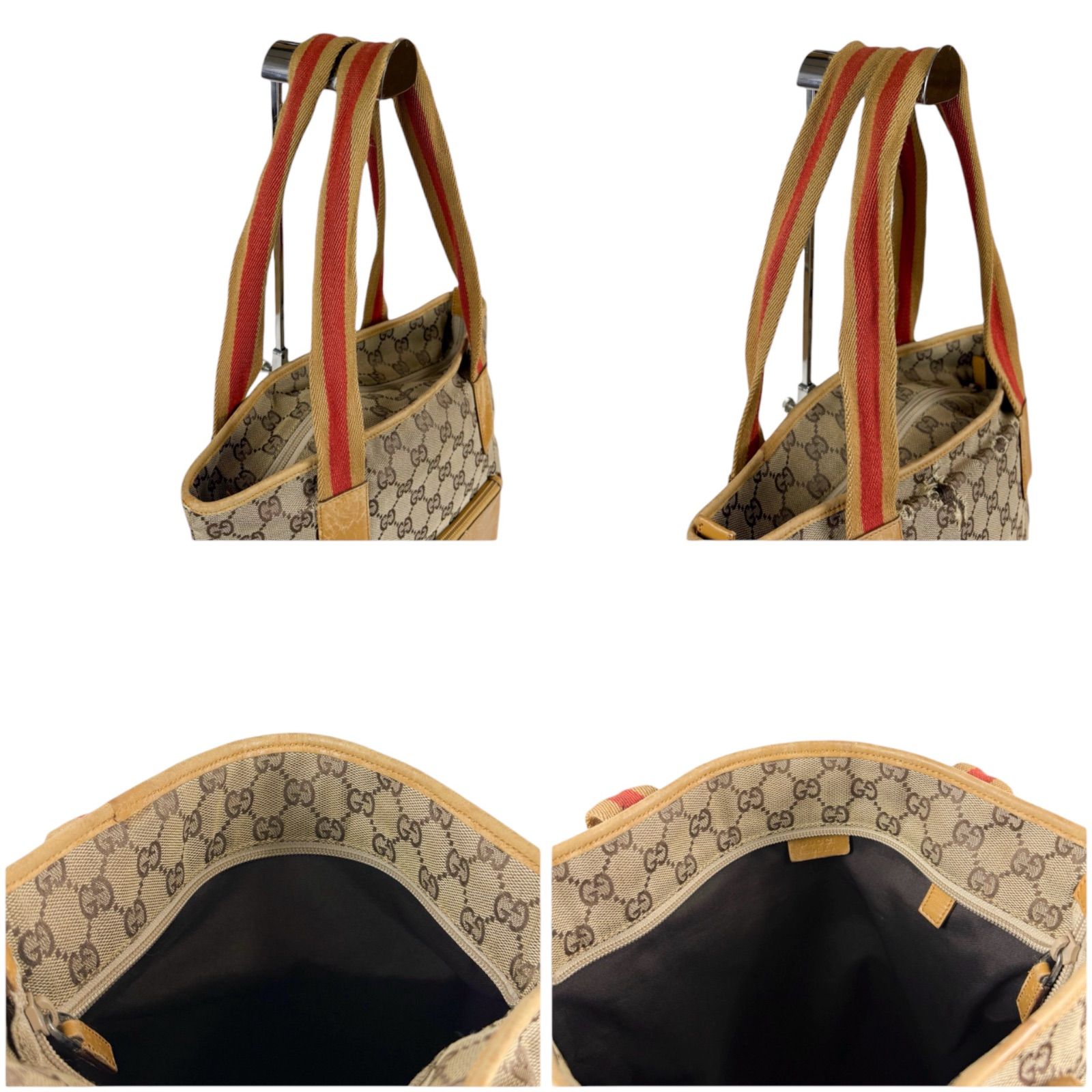 グッチ GUCCI シェリーライン トートバッグ GGキャンバス レザー