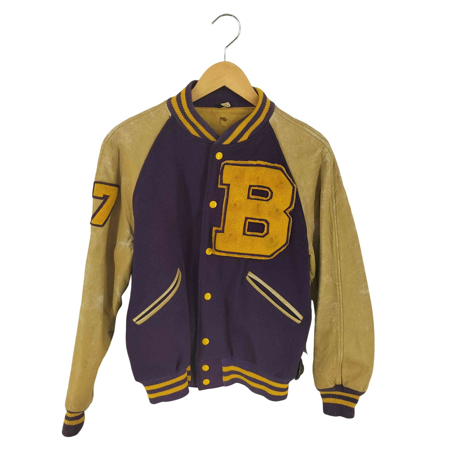 バトウィン BUTWIN 60-70s 本革 ウール スタジャン メンズ 40 - メルカリ