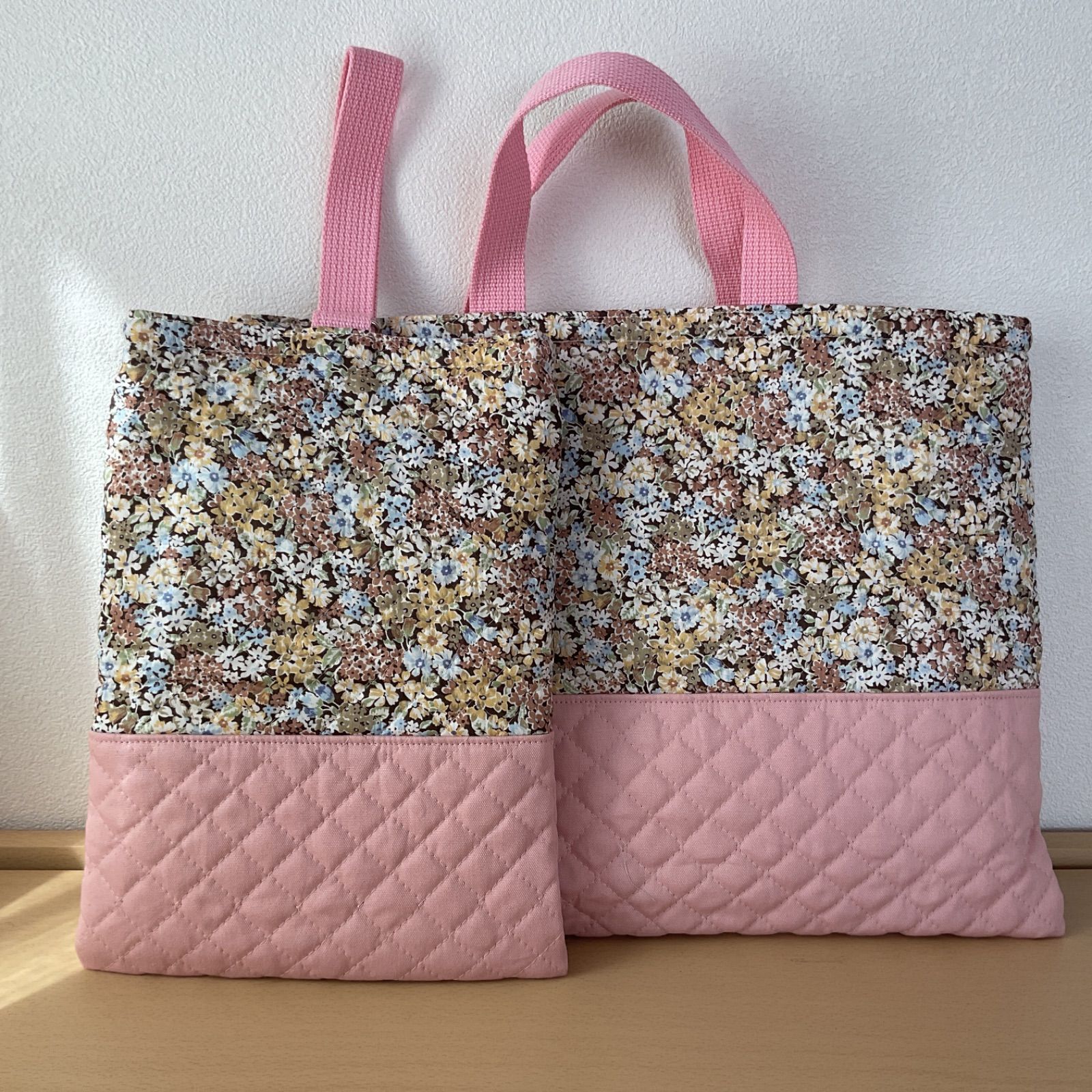 入園入学準備2点セット りんりんのハンドメイド レッスンバッグ 通園