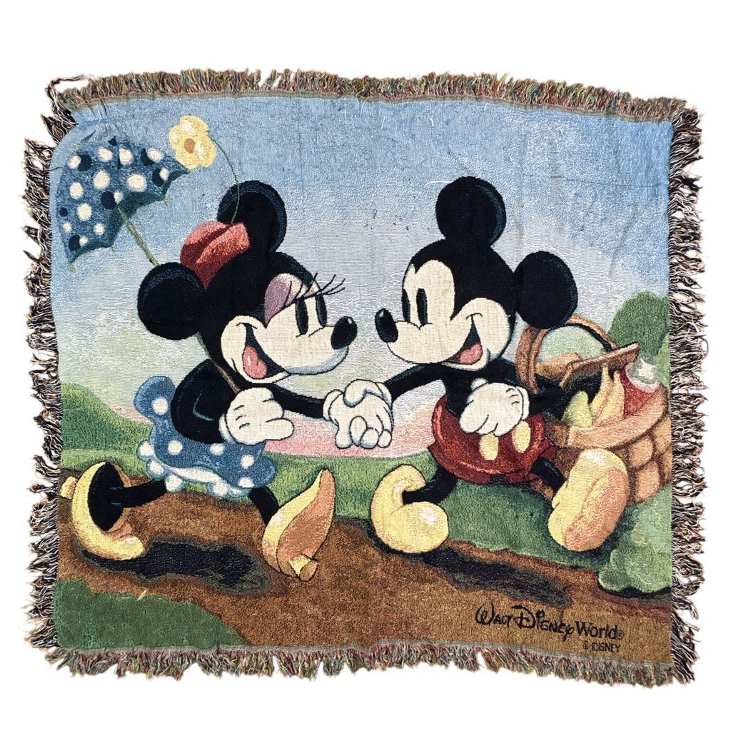 BNLU ラグ ブランケット 古着 Disney ディズニー ミッキーマウス BNLU ラグ ブランケット 古着 Disney ディズニー ミッキーマウス