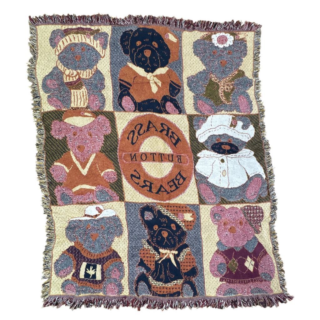 vintageラグ ブランケット マルチカバー タペストリー アニマル 動物