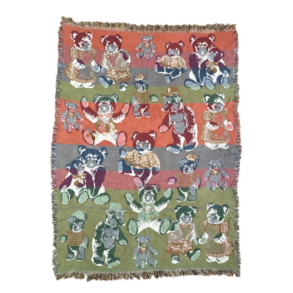 vintageラグ ブランケット マルチカバー タペストリー アニマル 動物