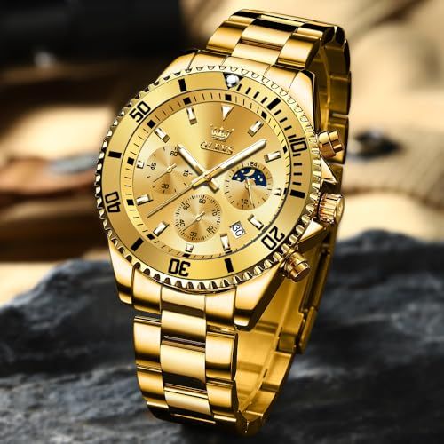 OLEVS メンズ 腕時計 おしゃれ 黒 防水 クォーツ アナログ クロノグラフ 男性用 ステンレス メタルバンド シンプル 見やすい ビジネス カジュアル ファッション かっこいい ウォッチ Silver watch fo 4 f 4242 e 7