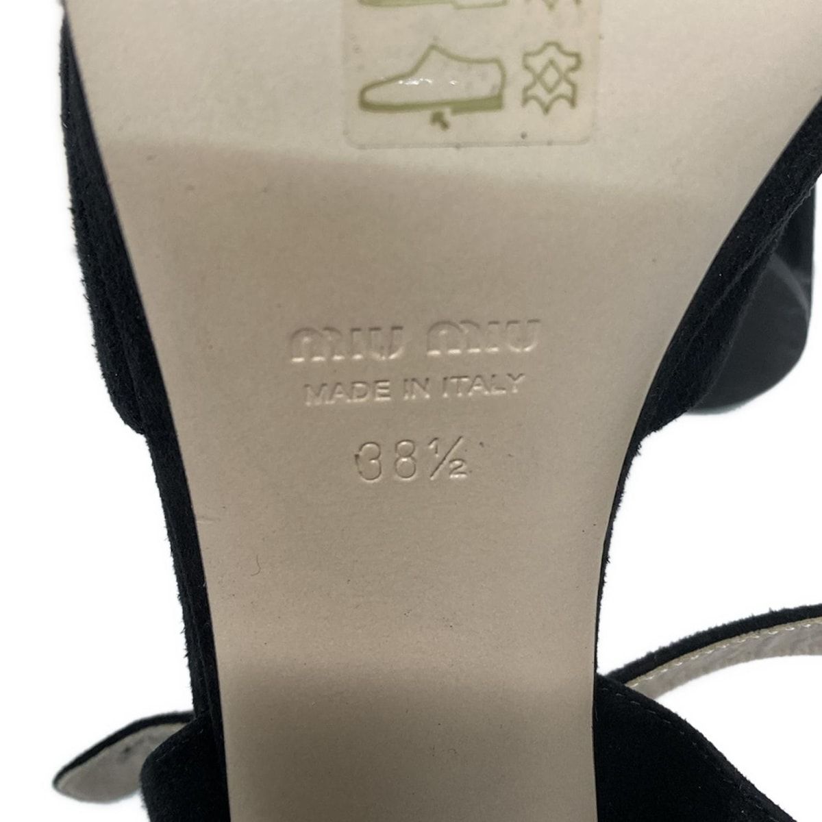 miumiu(ミュウミュウ) サンダル 38 1/2 レディース - 黒×クリア