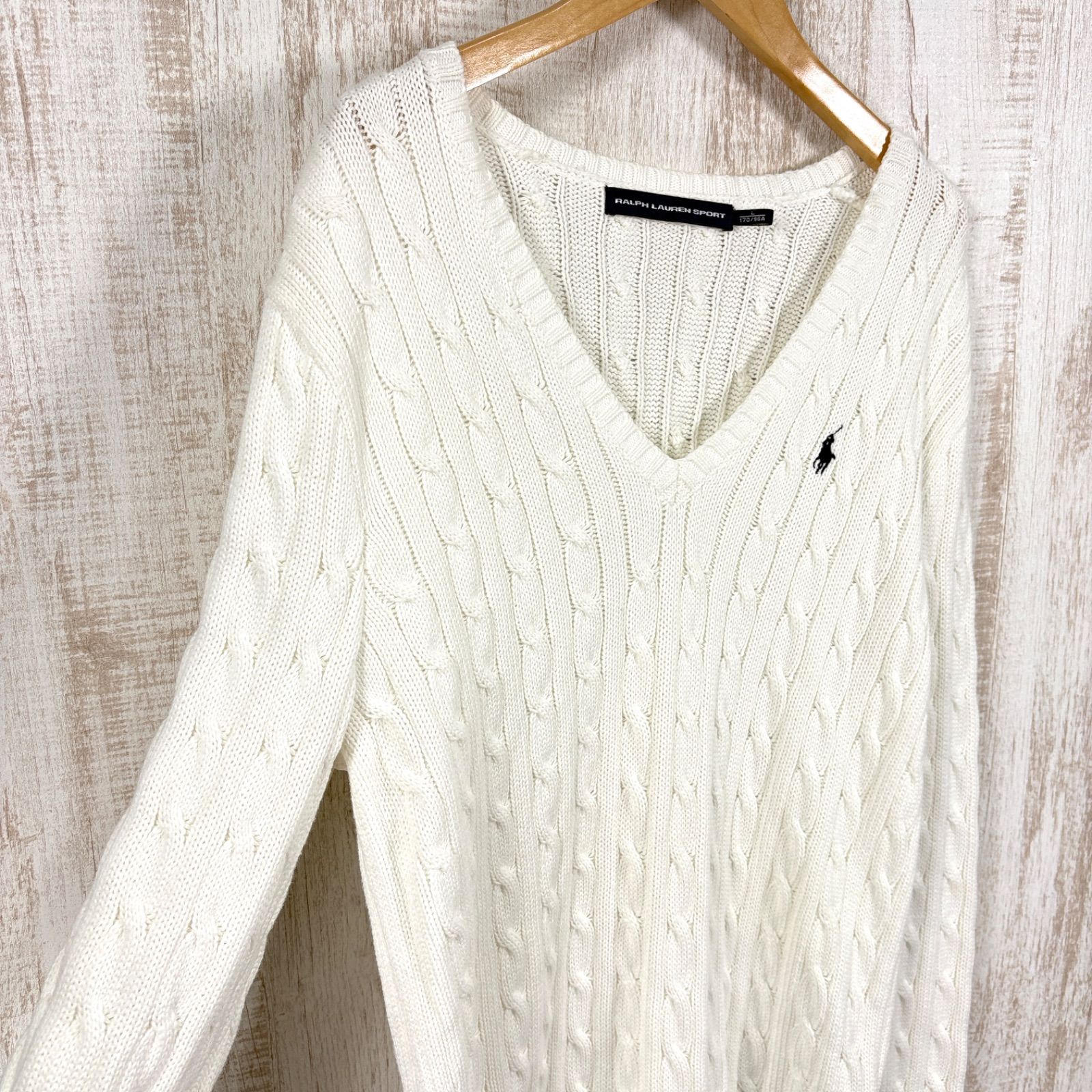 古着 RALPH LAUREN SPORT ラルフローレンスポーツ ポニーロゴ刺繍 V 