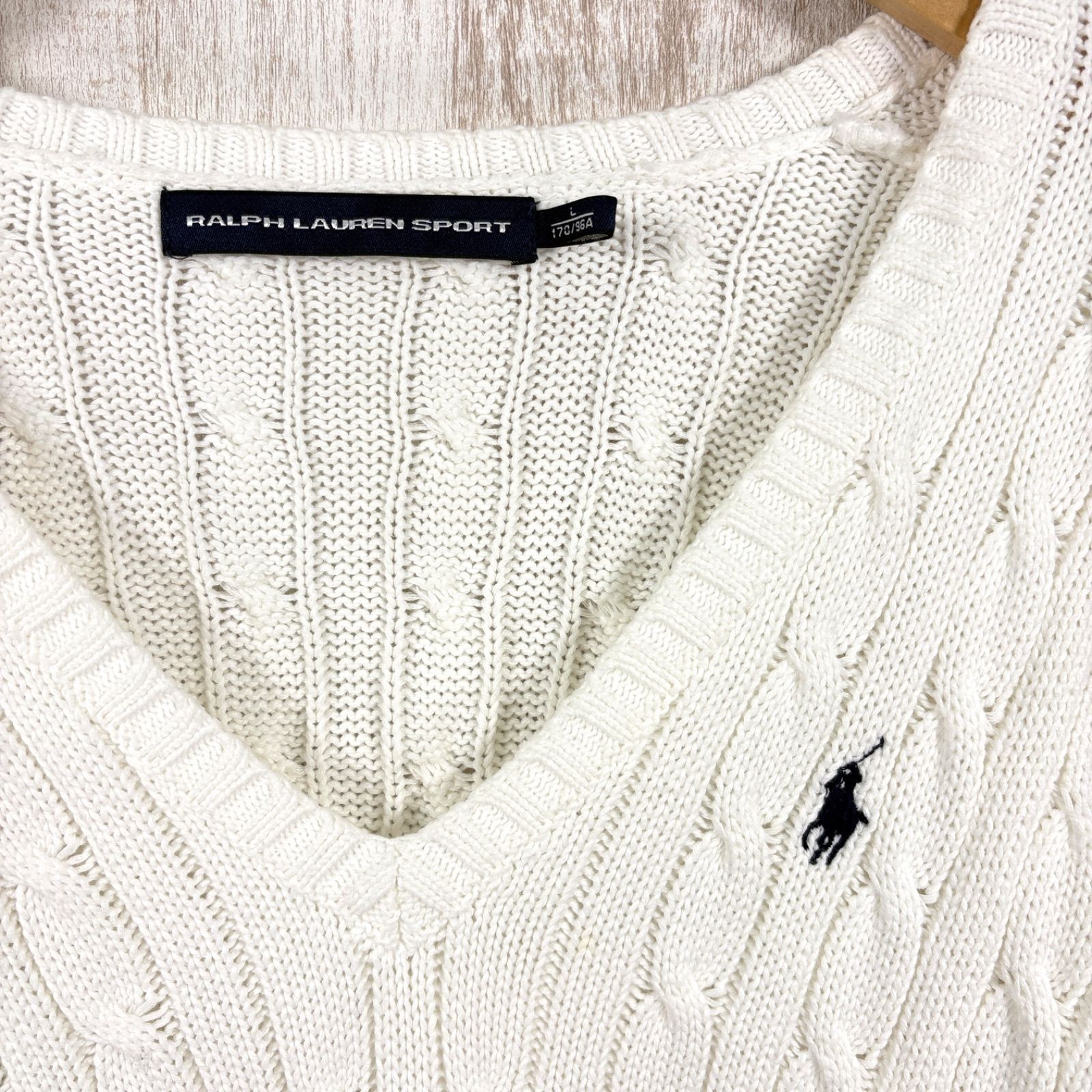 古着 RALPH LAUREN SPORT ラルフローレンスポーツ ポニーロゴ刺繍 V 