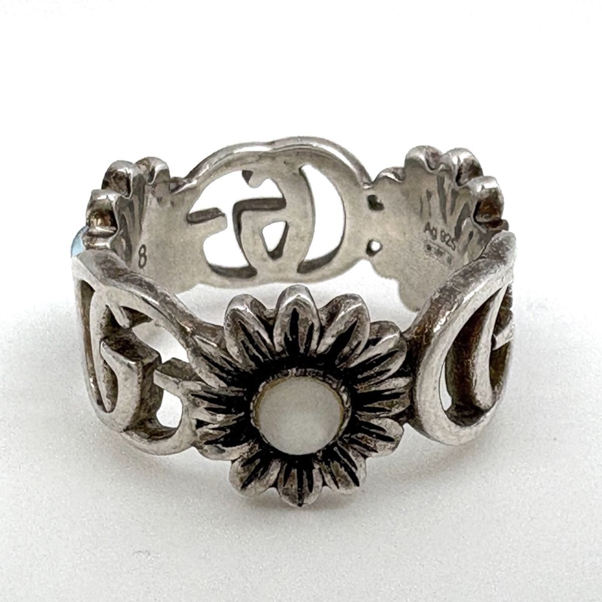 グッチ GUCCI ダブルG フラワー リング 指輪 リング 7号 シルバー925