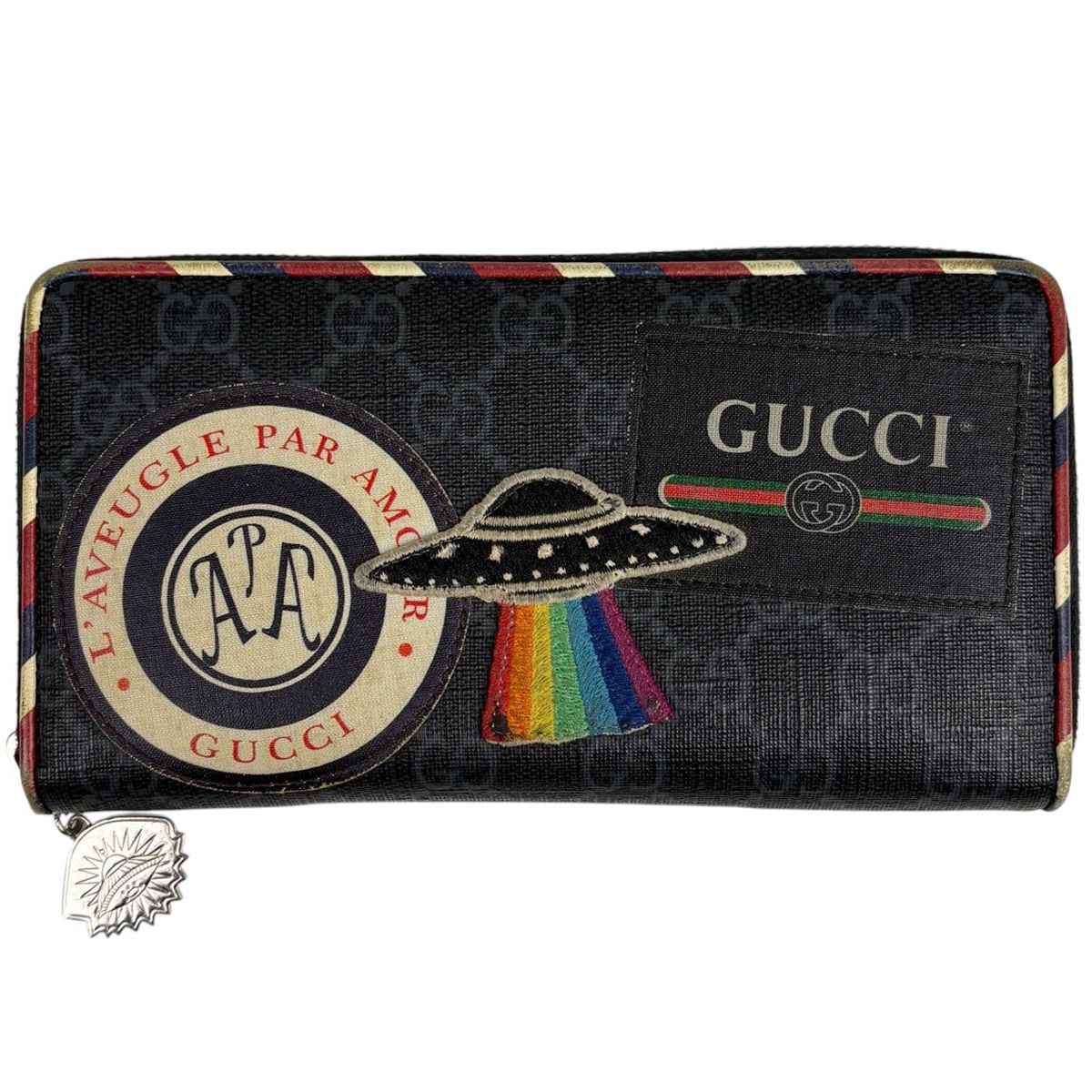 グッチ GUCCI ナイトクーリエ ラウンドファスナー 長財布 GG柄 GG