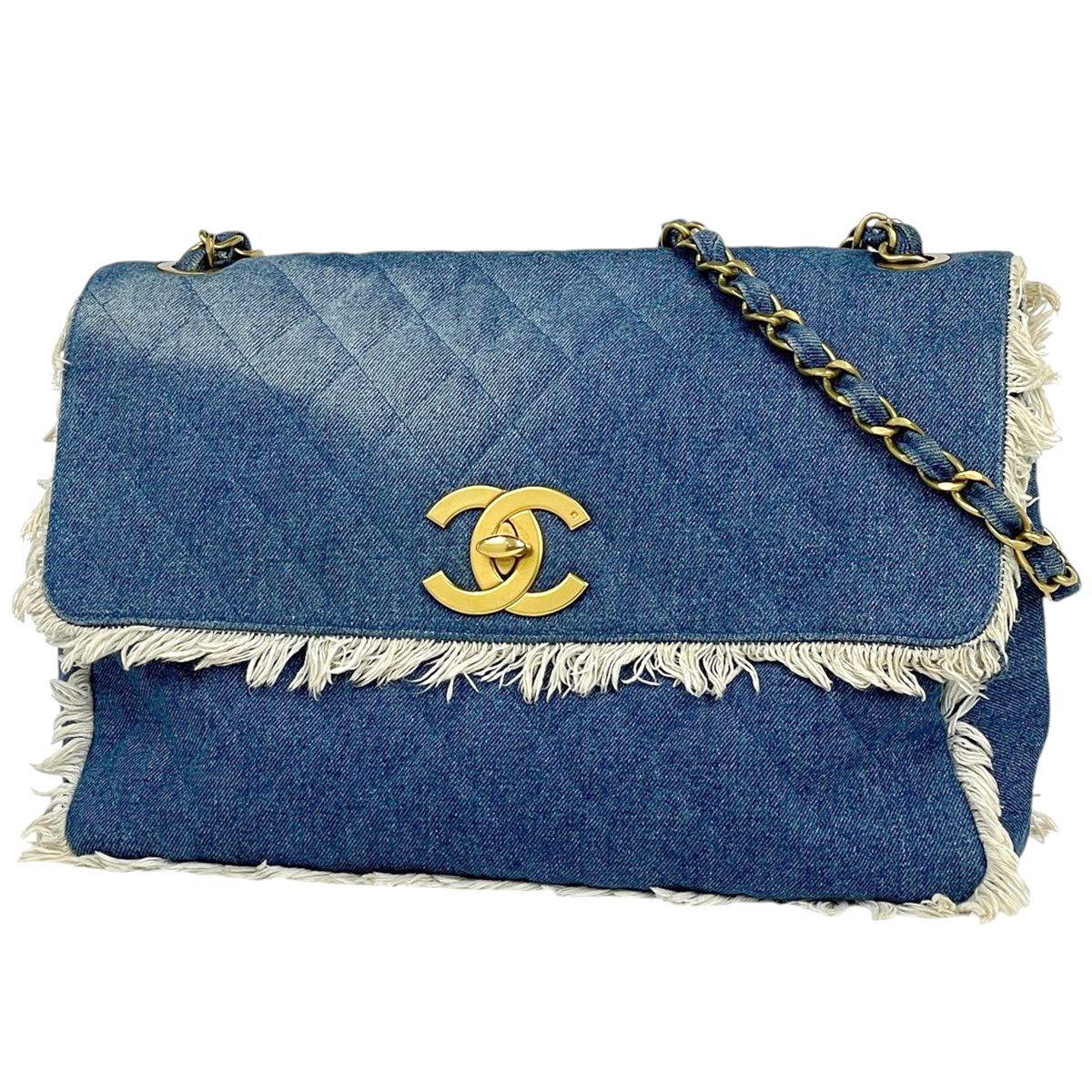 シャネル CHANEL デカ マトラッセ シングルフラップ チェーン 