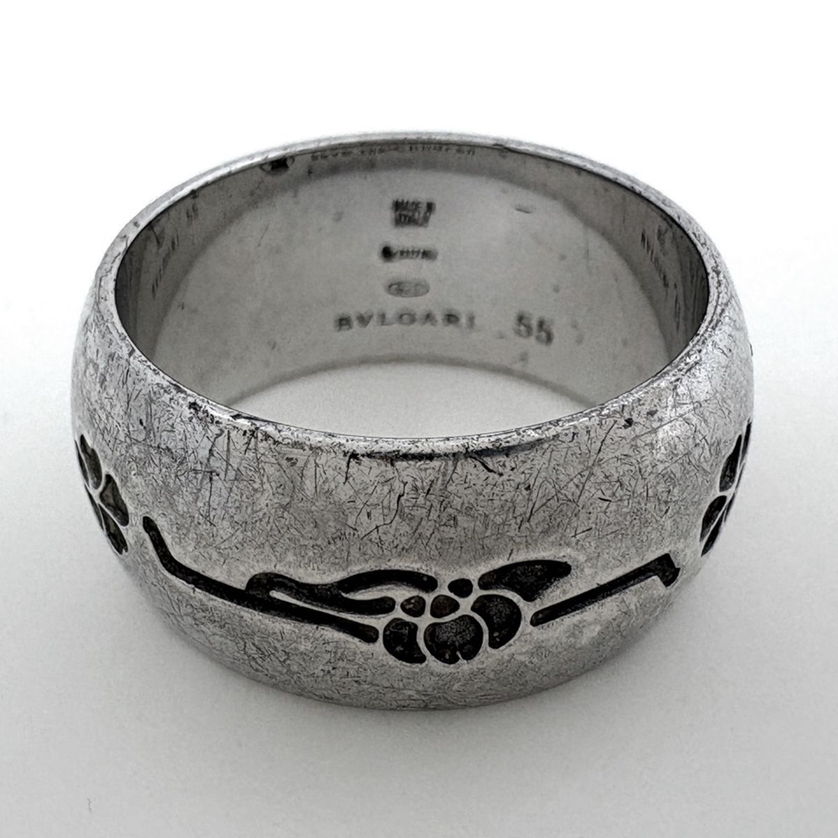 ＊ ブルガリ BVLGARI 925 リング 指輪 シルバー メンズ ER72 ブルガリ BVLGARI ロゴ リング 指輪 リング 16号 シルバー925 シルバー