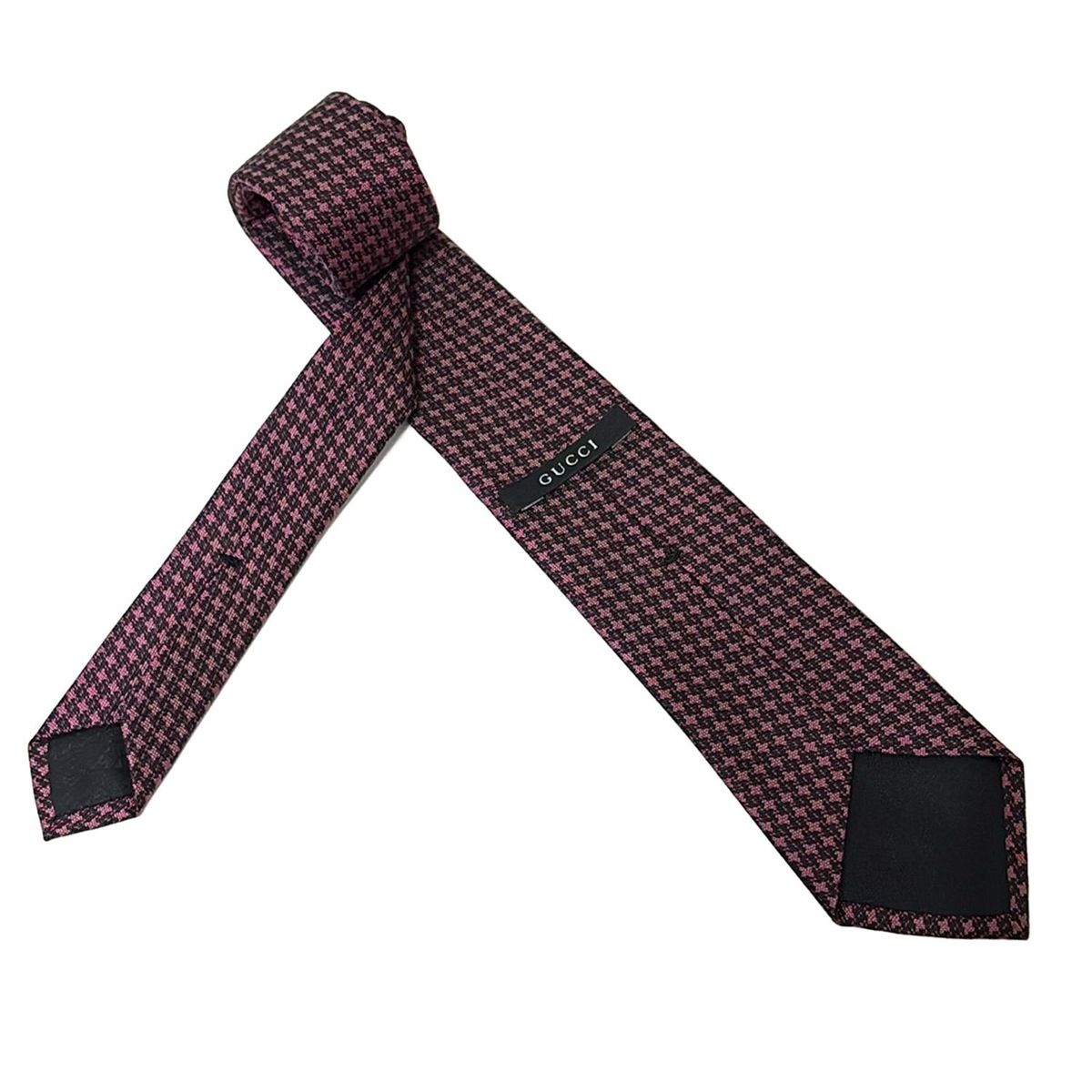 グッチ ネクタイ GUCCI 筆記体 ジャガード ハイブランド 高級シルク 黒