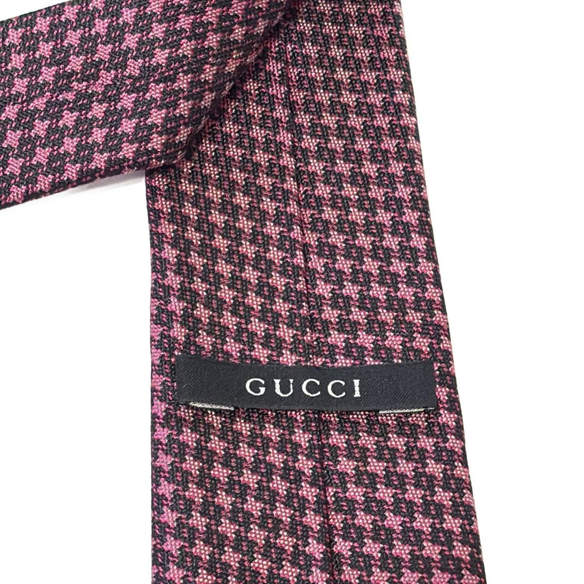 グッチ ネクタイ GUCCI 筆記体 ジャガード ハイブランド 高級シルク 黒