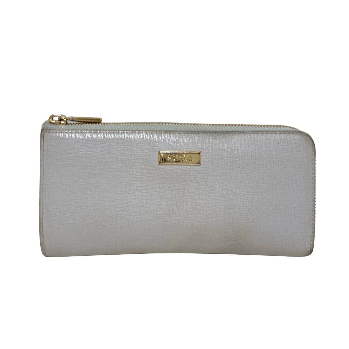 FURLA グレー レザー 長財布 FURLA（フルラ） 長財布 レザー ピンク×ライトグレー : ブランド