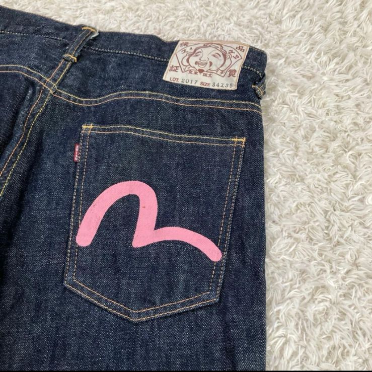美品！EVISU エヴィス エビス ピンクカモメ デニムパンツ 2017 34×35 
