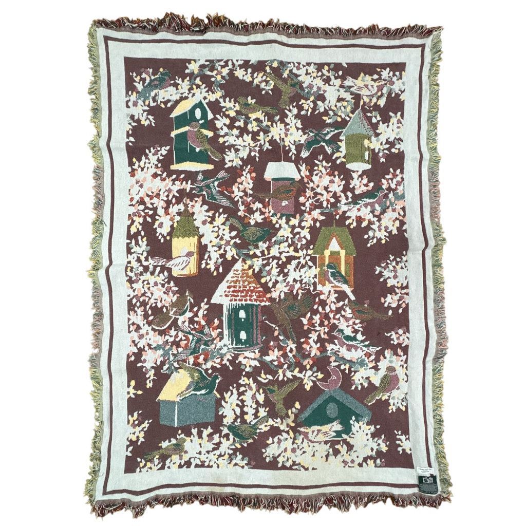 vintageラグ ブランケット マルチカバー タペストリー USA製 MADE IN