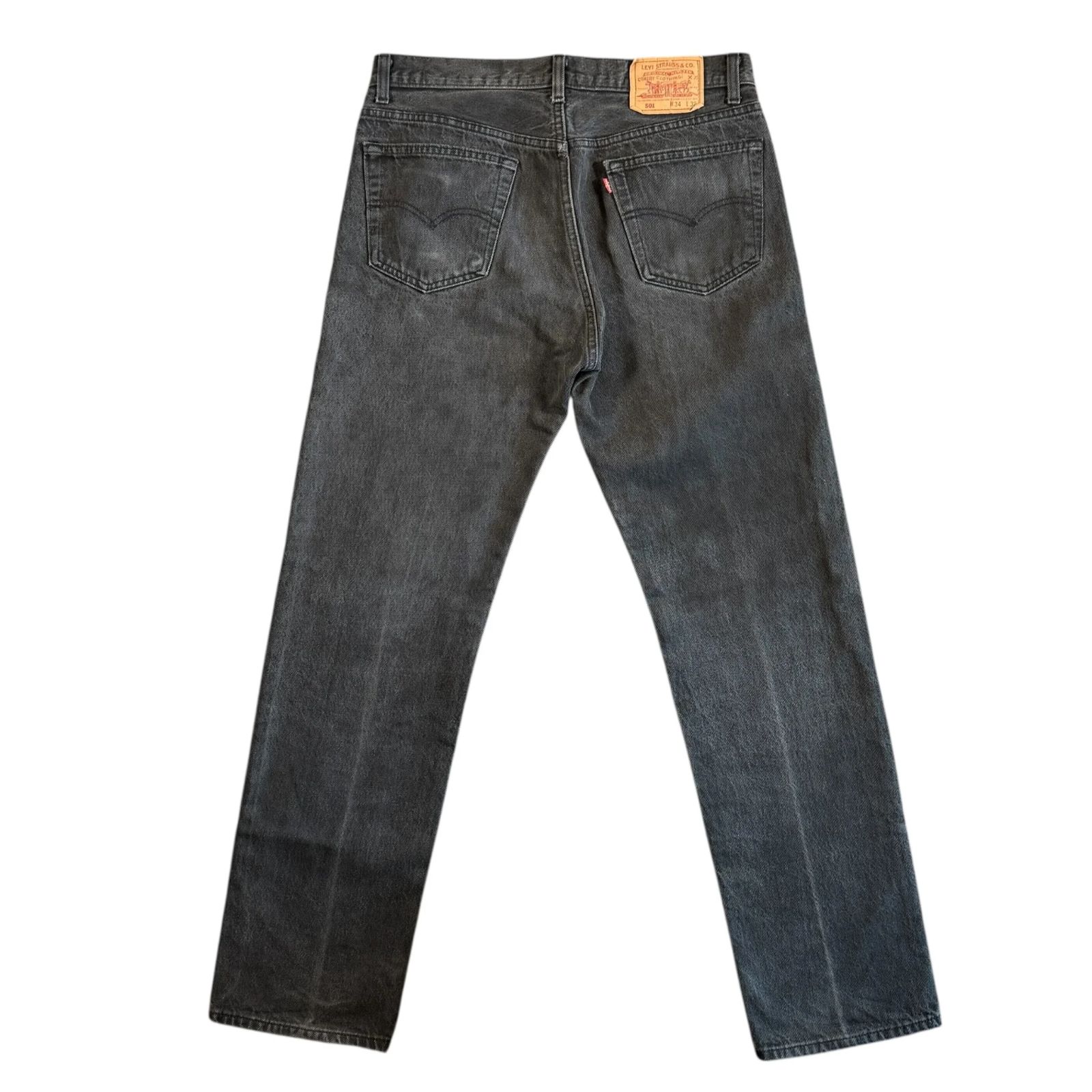 Levi's 501 Black Denim USA 90's W34 L32 501-0660 Sulfur Black
