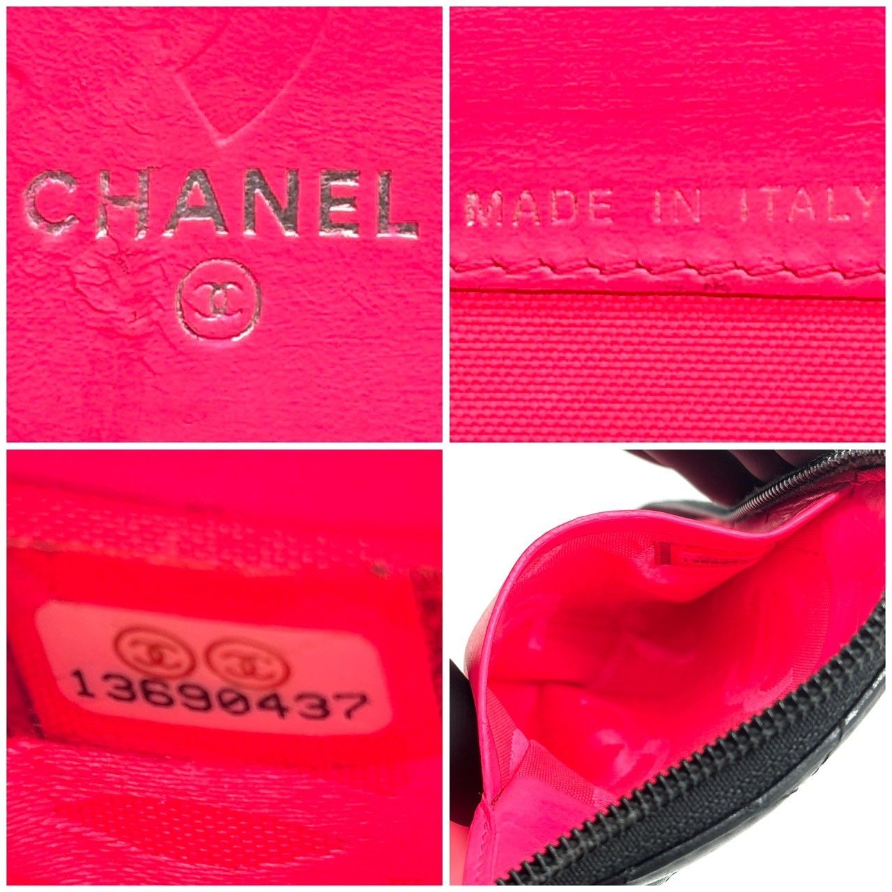 芯を持つ黒に、遊び心】 CHANEL 長財布 ラウンドファスナー