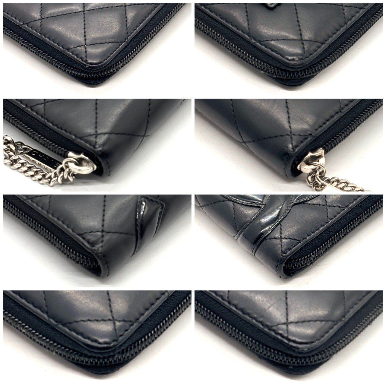 芯を持つ黒に、遊び心】 CHANEL 長財布 ラウンドファスナー