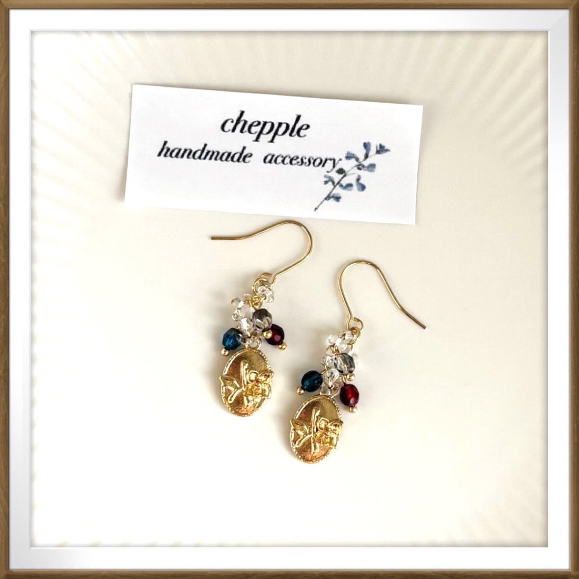 No.1596 ハンドメイドピアス ハンドメイドイヤリング - メルカリ