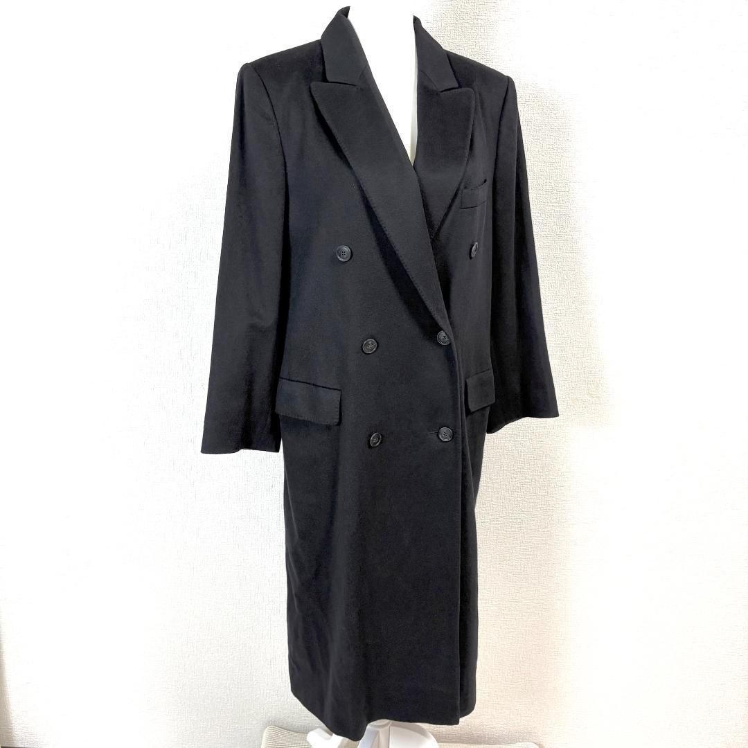 美品✨　ロロピアーナ　カシミヤ混　チェスターコート　ロングコート　高級感　黒　L 最高級 davison ロロピアーナ カシミヤ100% ロングコート 38 黒 - メルカリ