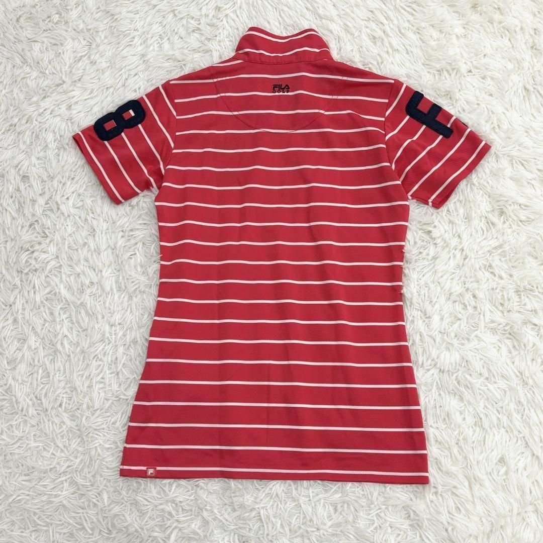 美品】 FILA GOLF ポロシャツ ハイネック ハーフジップ M レッド