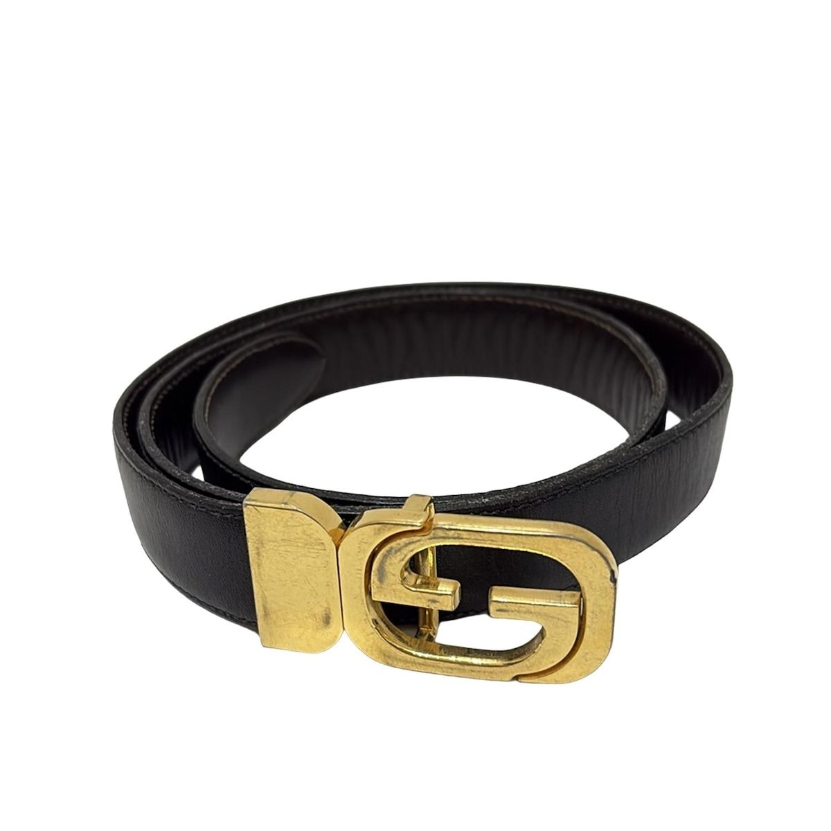 GUCCI(グッチ) ベルト - 165646 黒×ゴールド レザー - メルカリ